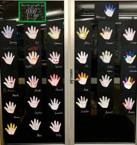 wall of hands - St Michael's